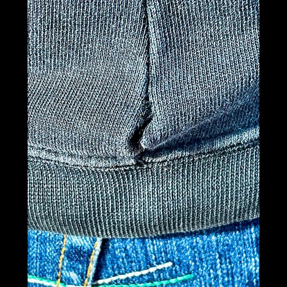 ▪️BETSEY JOHNSON▪️Distressed Black RARE Cotton 🖤BETSEY Graphic Hoodie Jacket - Picture 11 of 12